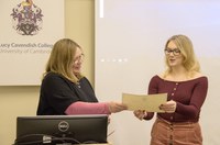 PhD student wins best presentation award at Lucy Cavendish College Research Day 2022
